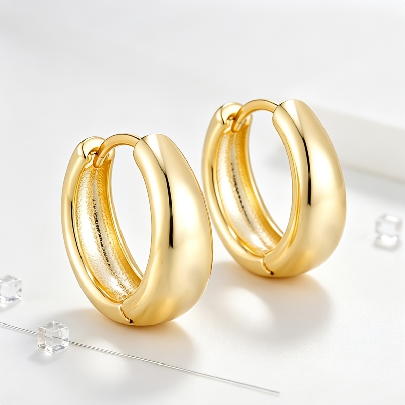 2pcs Women's 18K Gold Plated Temperament Earrings Set